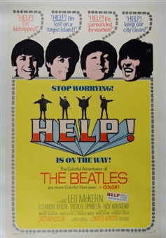 1965 The Beatles "Help" 1 Sheet Movie Poster (Linen Backed)